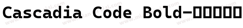 Cascadia Code Bold字体转换